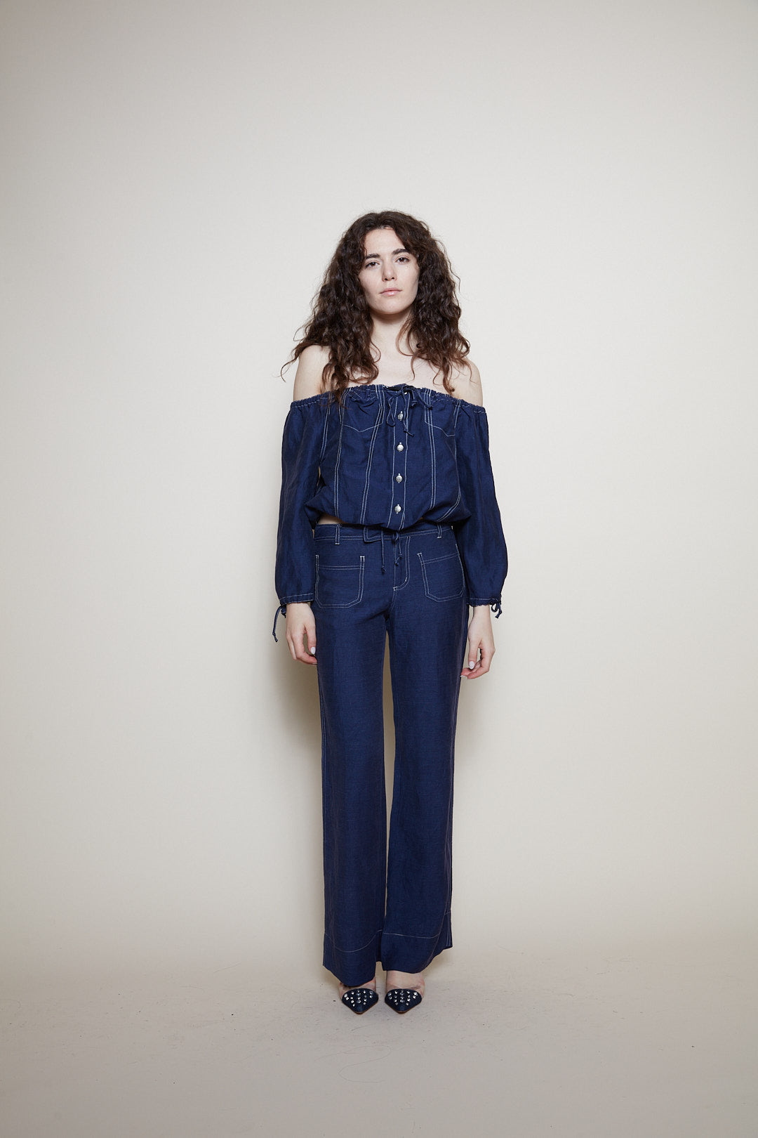 Jean Paul Gaultier 90s linen suit