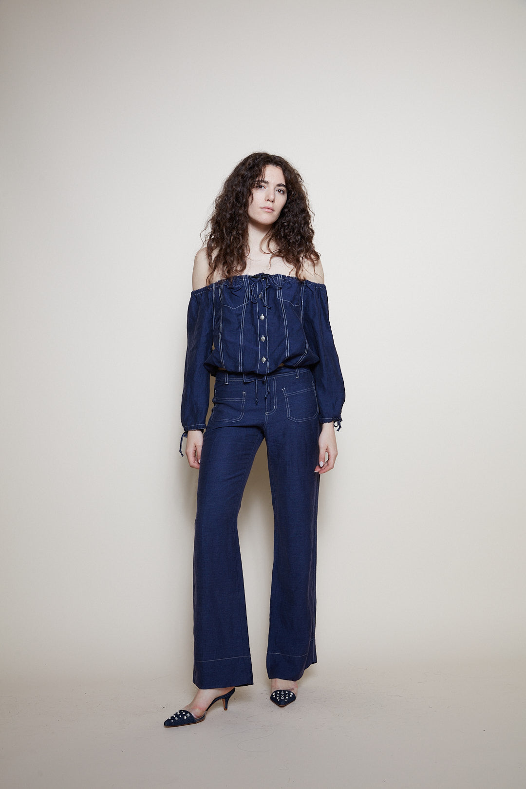 Jean Paul Gaultier 90s linen suit