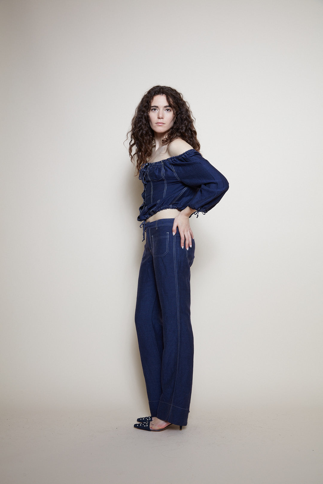 Jean Paul Gaultier 90s linen suit