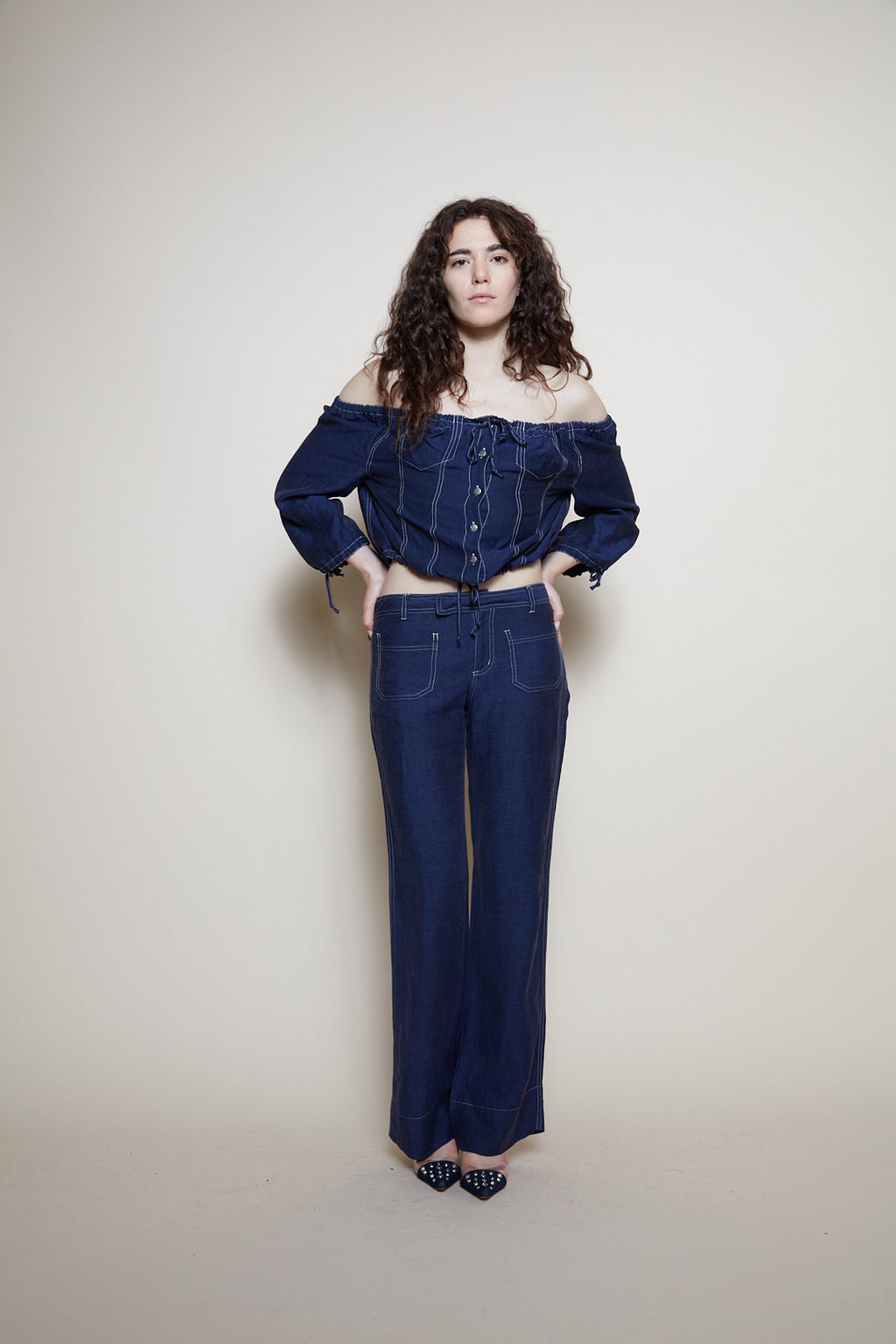 Jean Paul Gaultier 90s linen suit