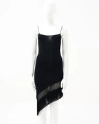 Moschino Couture 90s mini fringe flapper dress