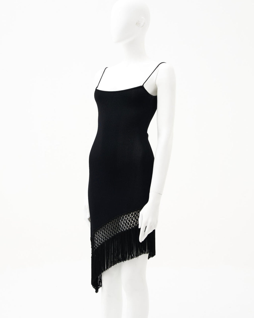 Moschino Couture 90s mini fringe flapper dress