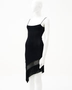 Moschino Couture 90s mini fringe flapper dress