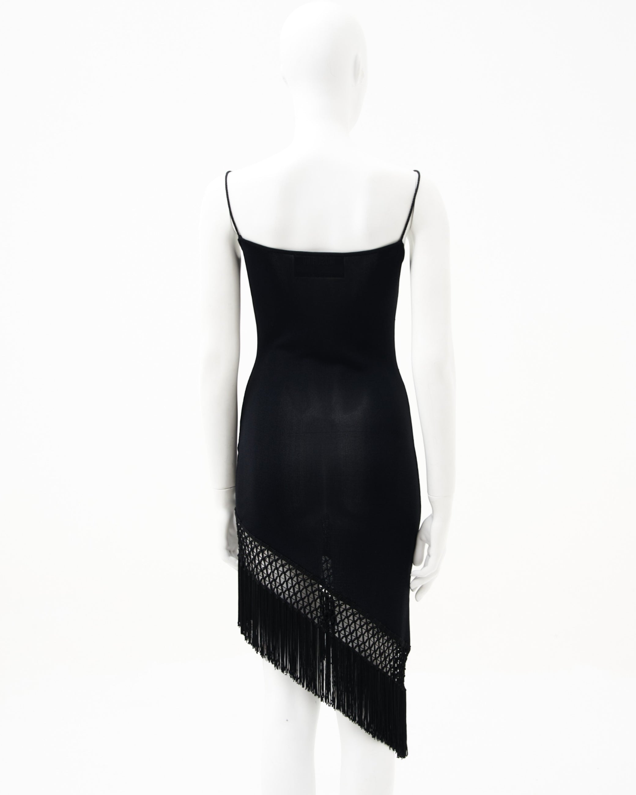 Moschino Couture 90s mini fringe flapper dress