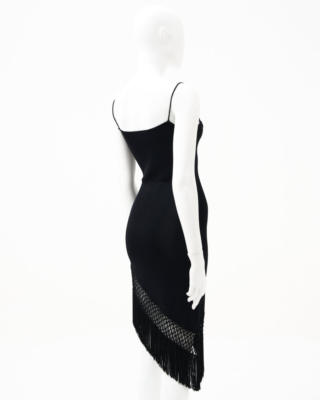 Moschino Couture 90s mini fringe flapper dress