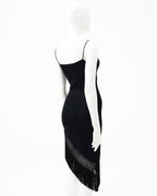 Moschino Couture 90s mini fringe flapper dress