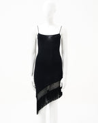 Moschino Couture 90s mini fringe flapper dress