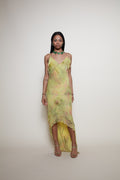 Vintage midi silk beads dress