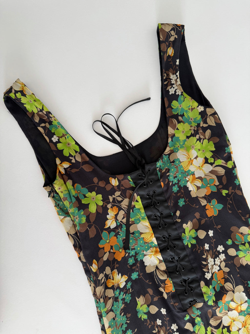 D&g floral silk dress 2000s