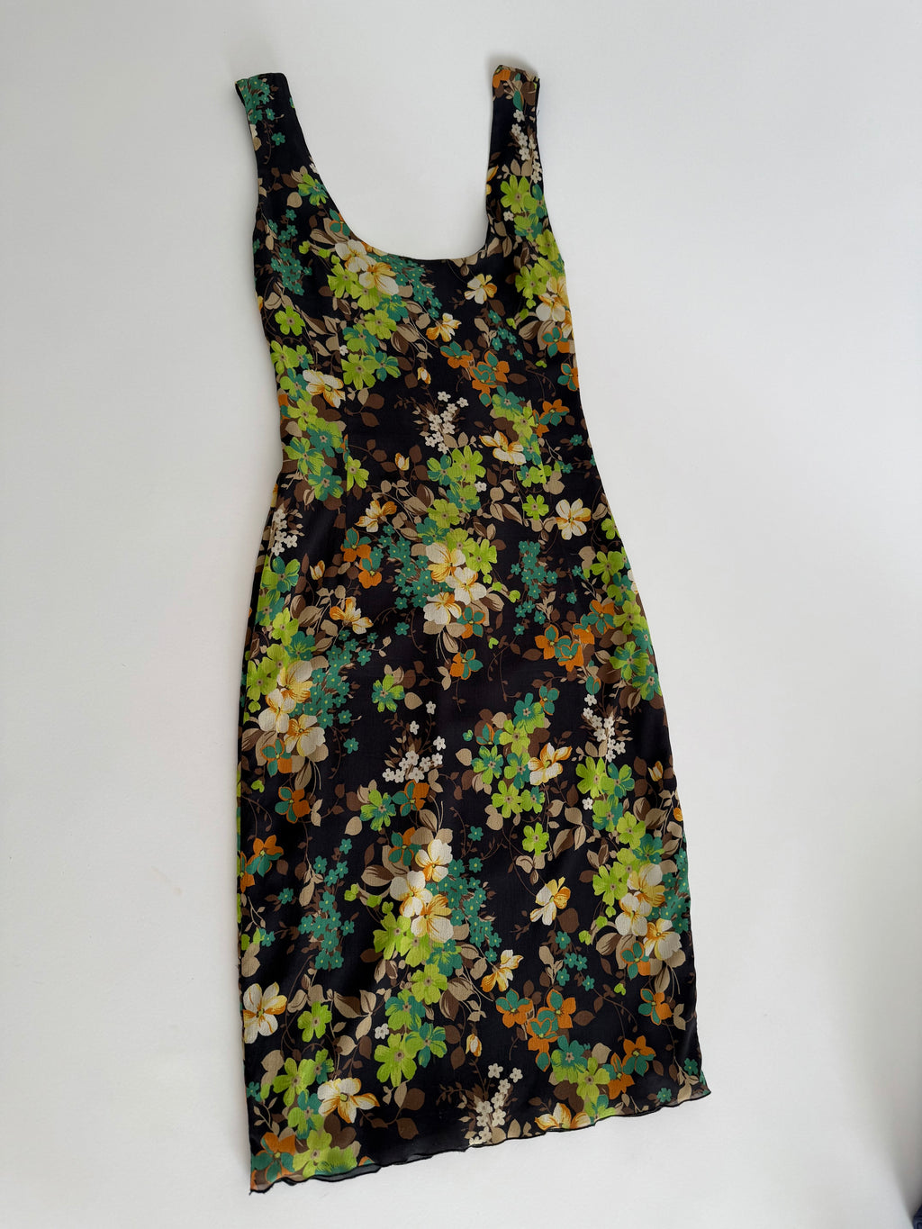 D&g floral silk dress 2000s