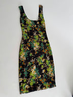 D&g floral silk dress 2000s
