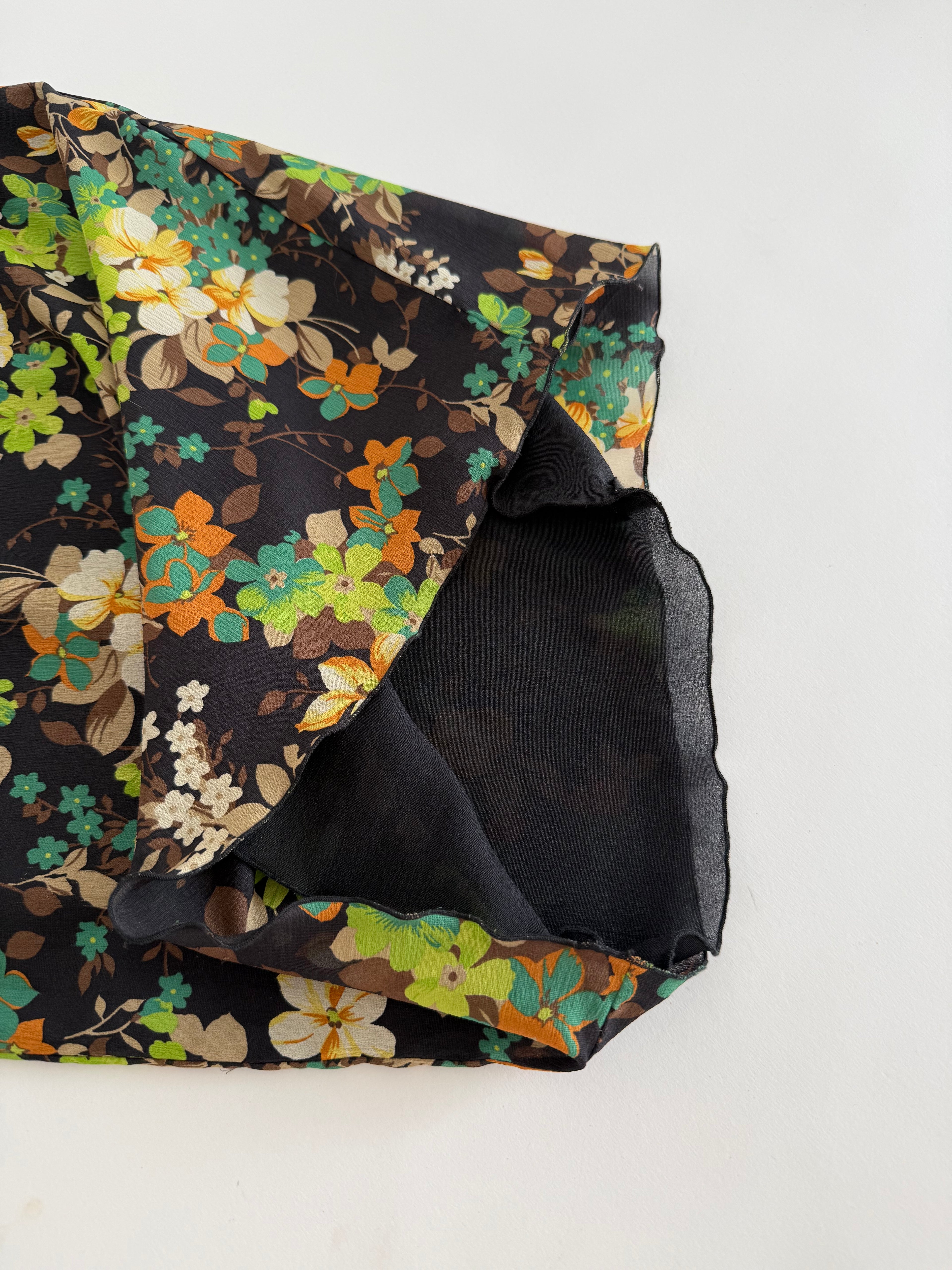 D&g floral silk dress 2000s