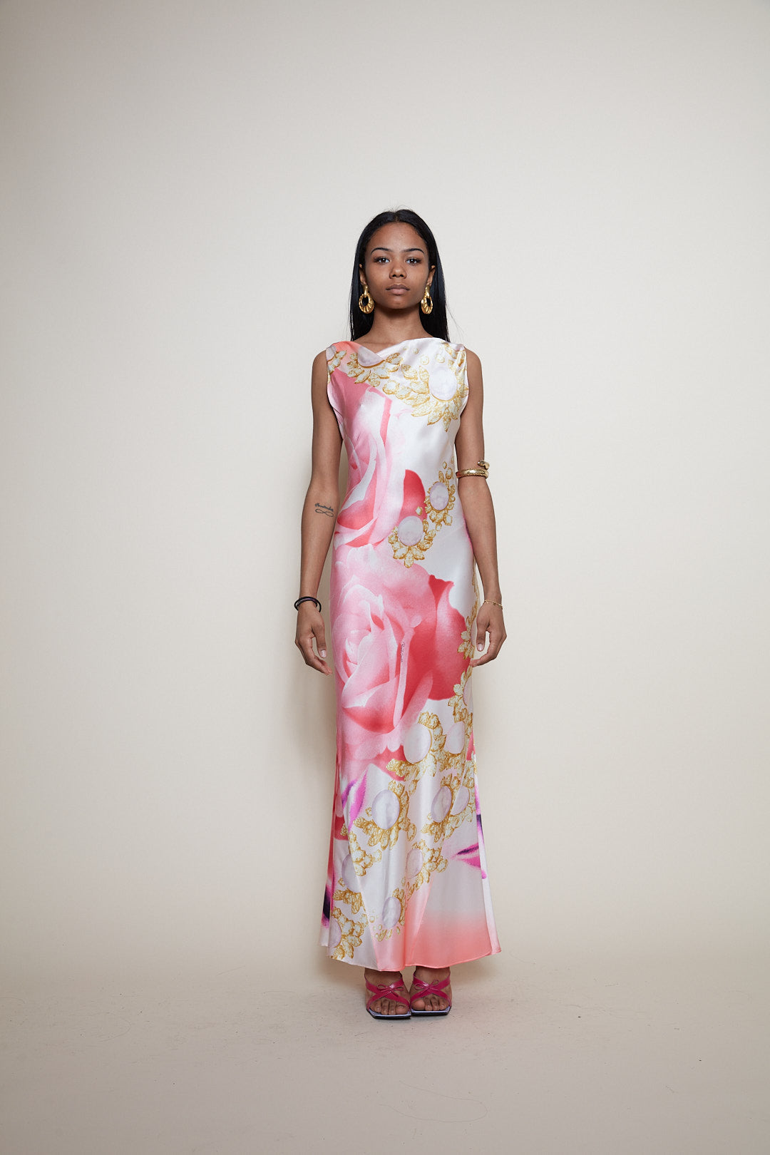 Roberto Cavalli S/S 2001 maxi silk dress