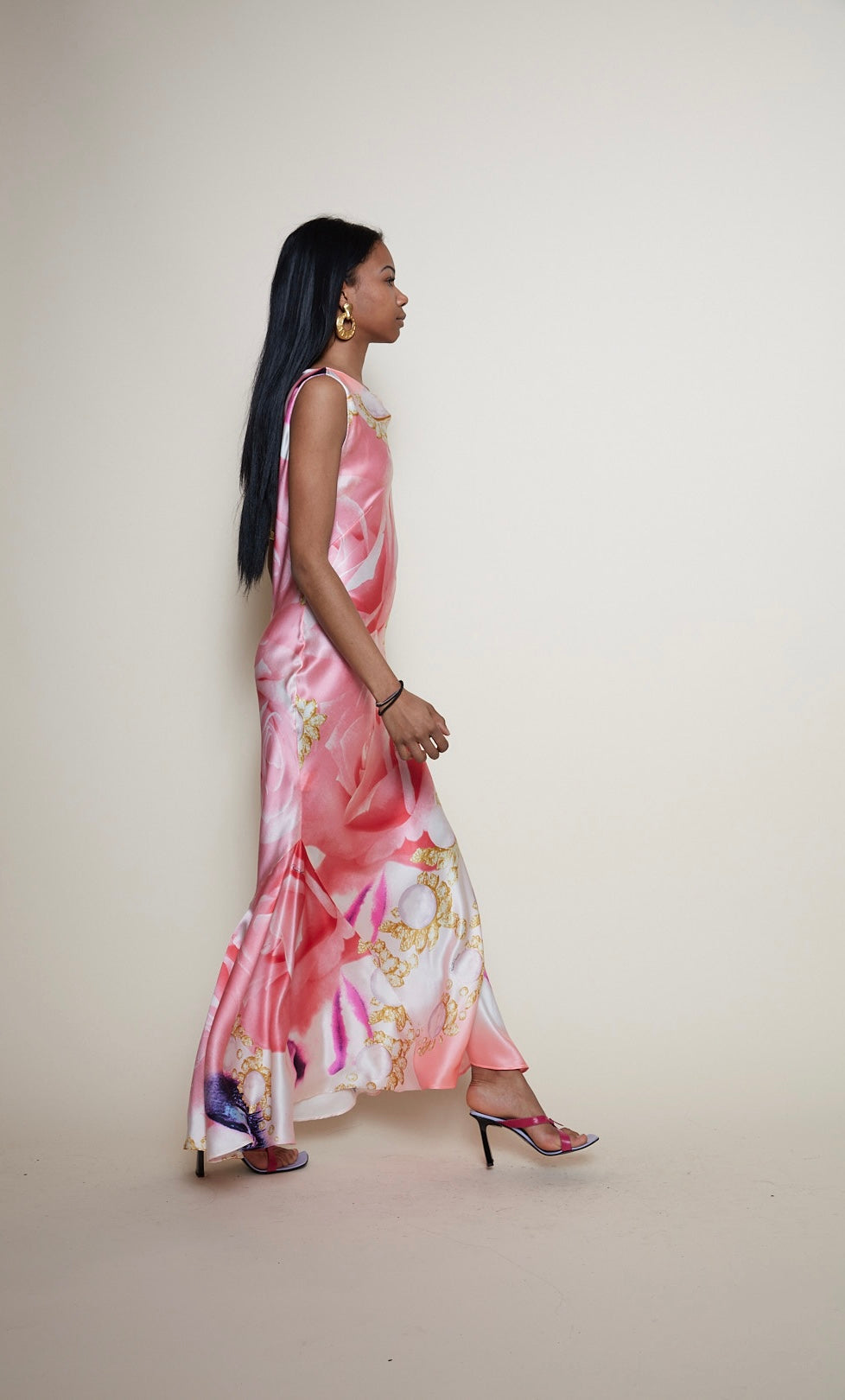 Roberto Cavalli S/S 2001 maxi silk dress
