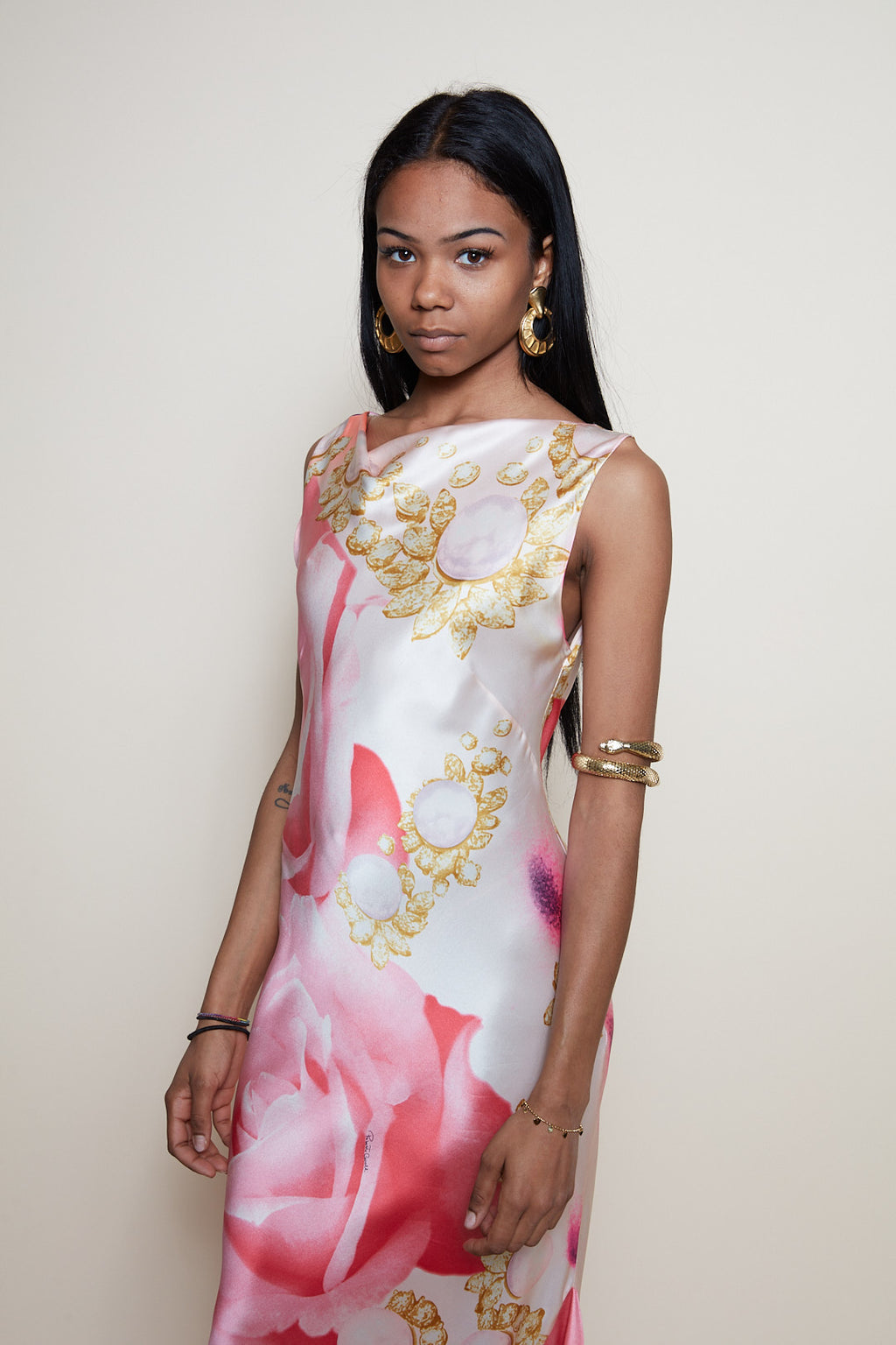 Roberto Cavalli S/S 2001 maxi silk dress