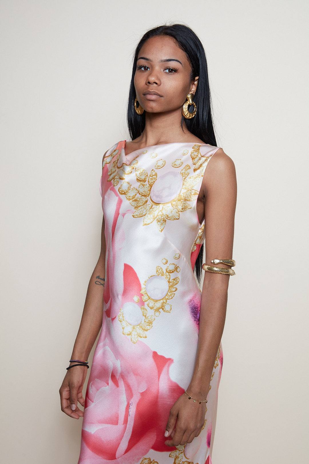 Roberto Cavalli S/S 2001 maxi silk dress