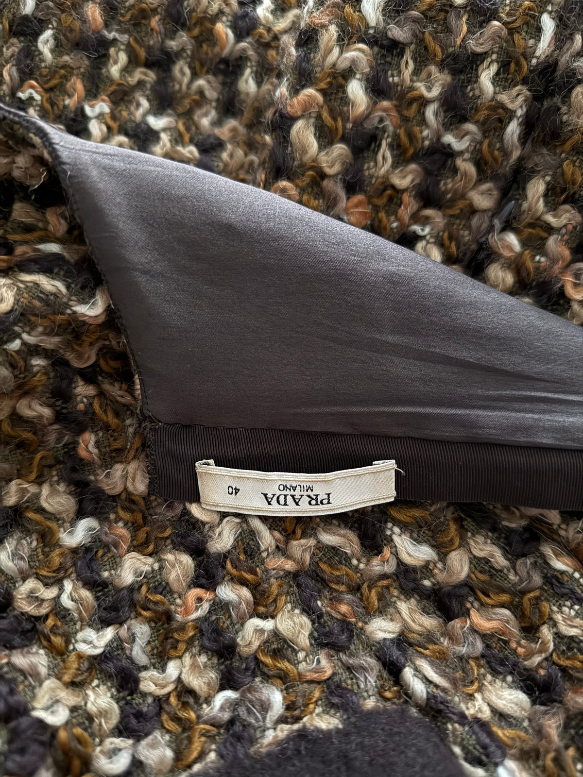 Prada wool vintage dress tweed FW 2000