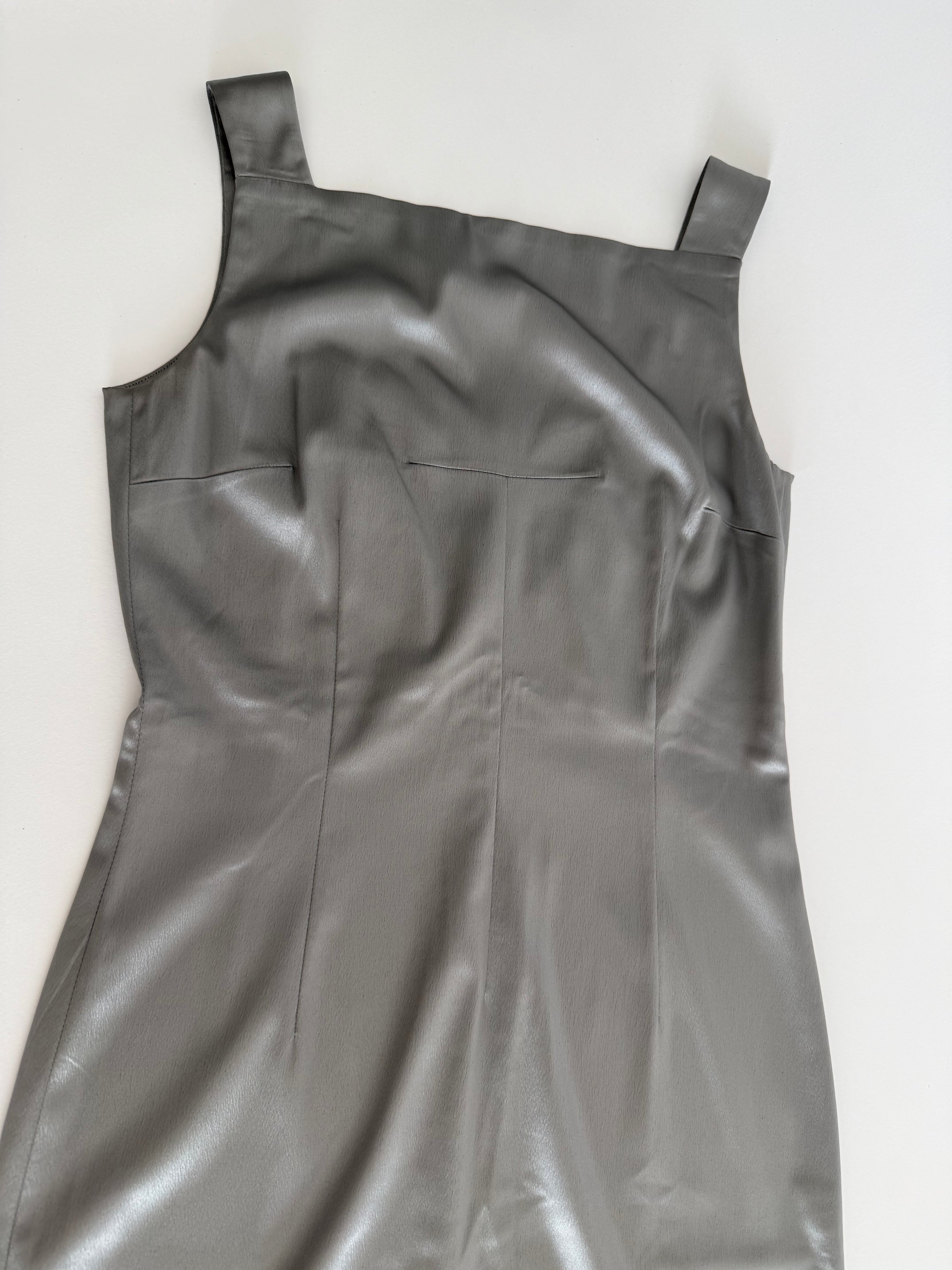 Dolce & Gabbana silver midi dress