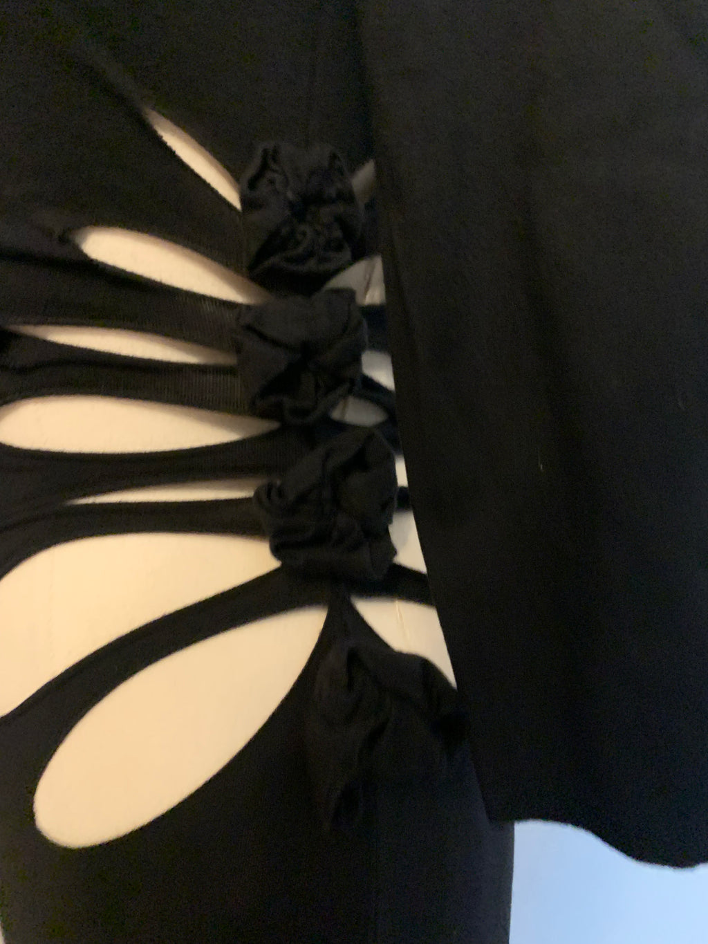 Jean Paul Gaultier black cut-out long dress vintage
