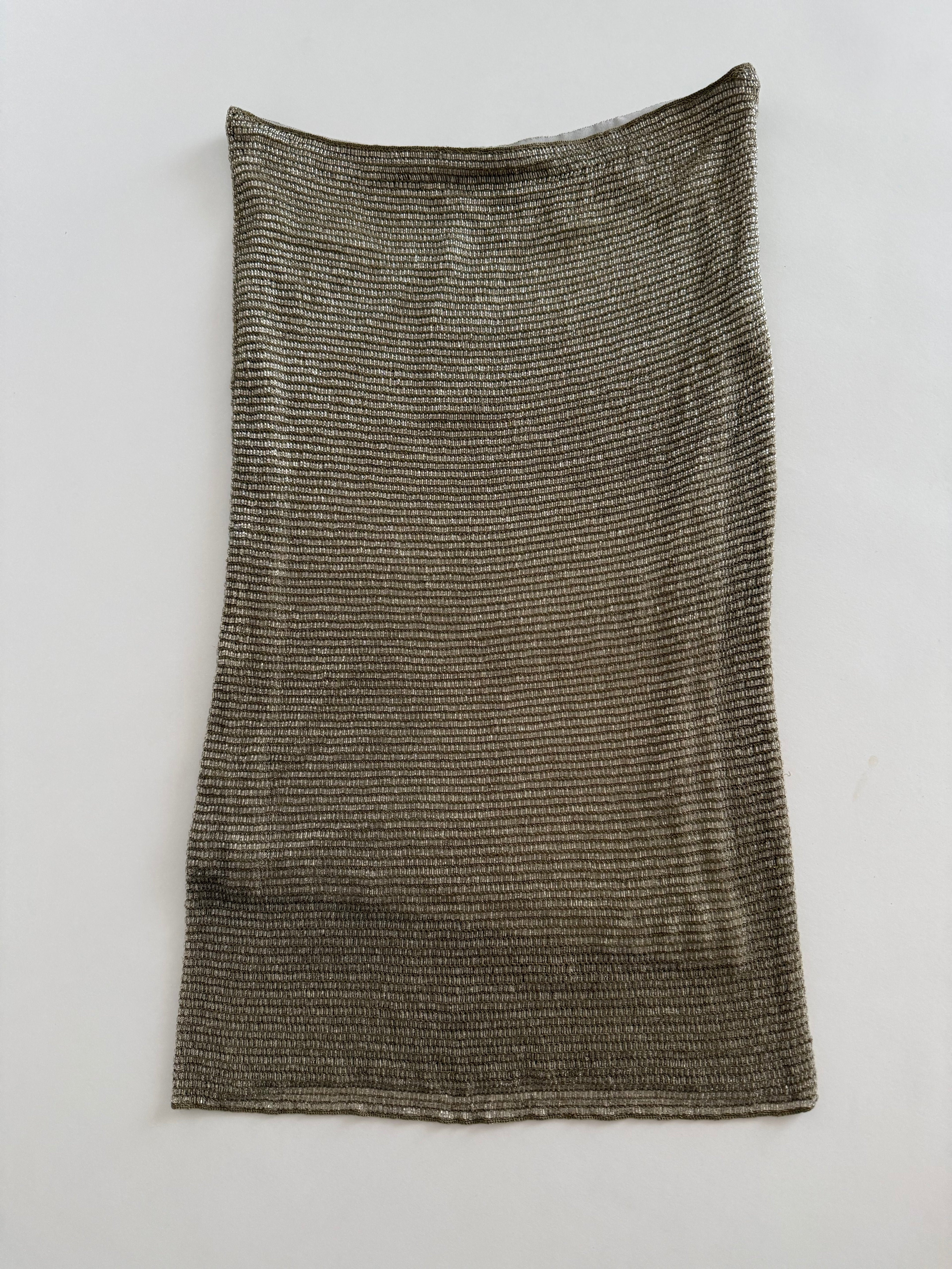 Ralph Lauren golden glass beads skirt