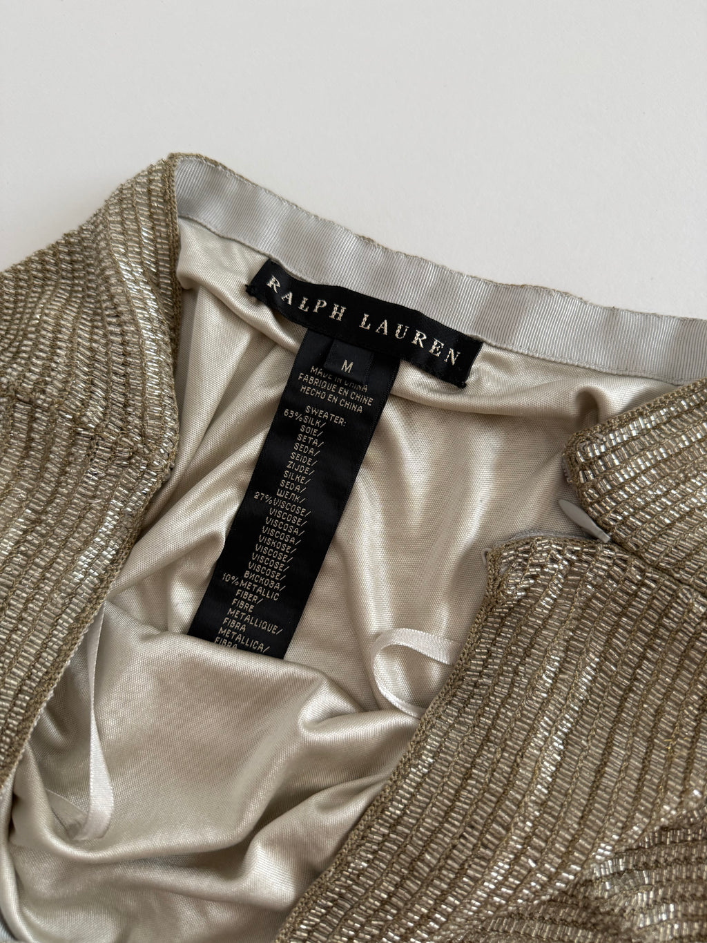 Ralph Lauren golden glass beads skirt