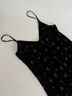 Blumarine velvet love heart dress