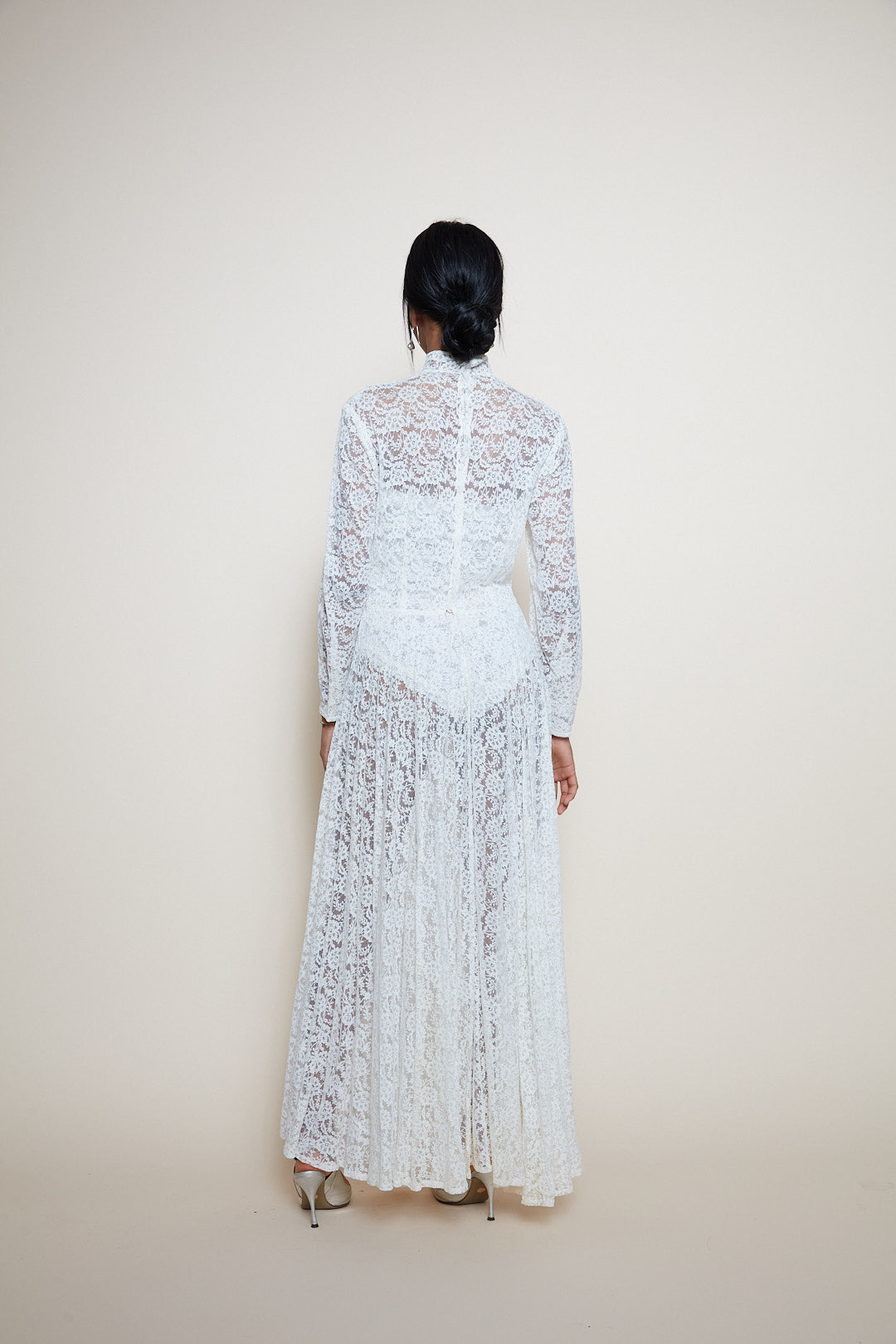 90s white lace bodysuit La Perla