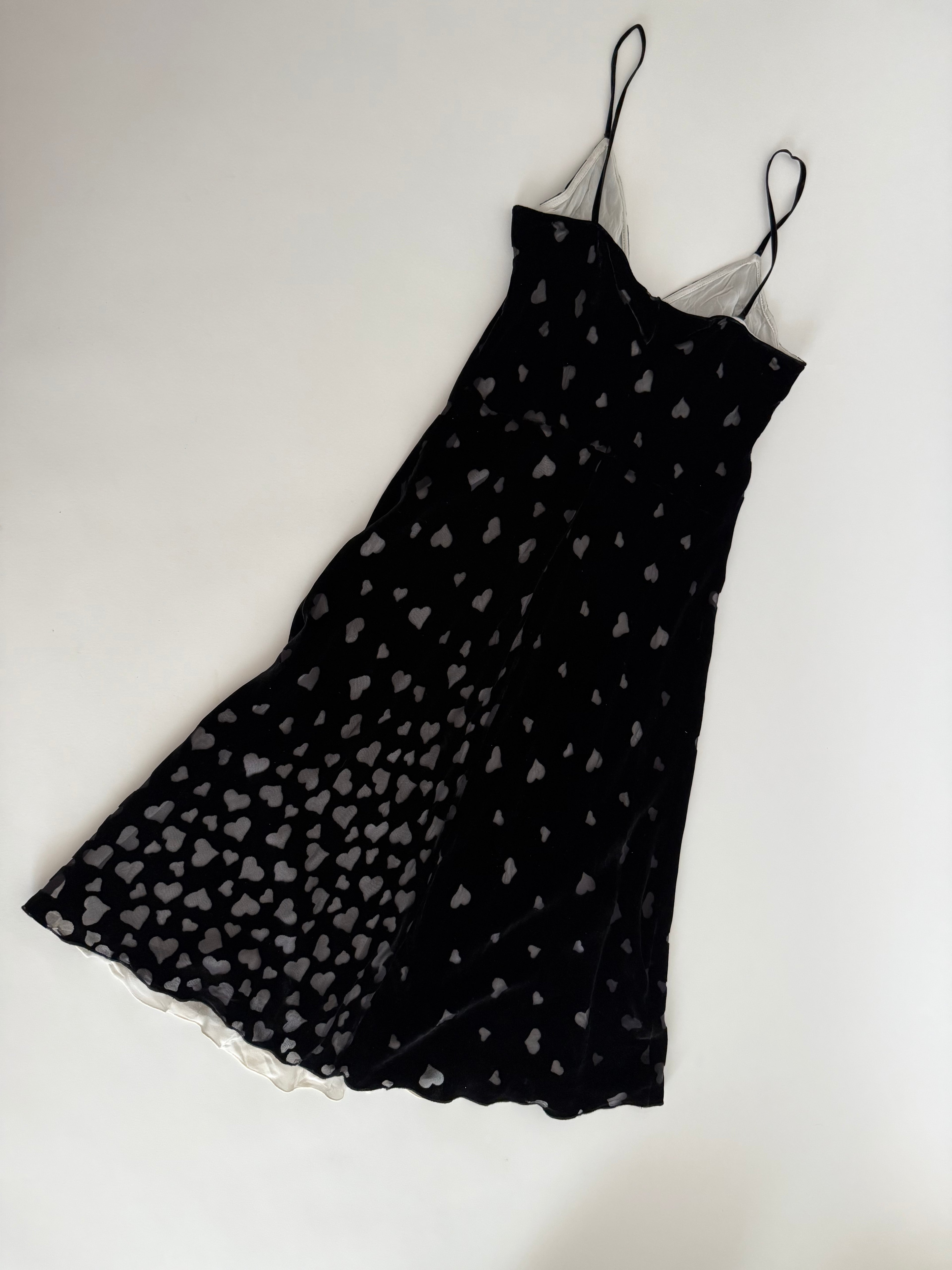 Blumarine velvet love heart dress