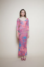Roberto Cavalli 2003 tattoo maxi dress