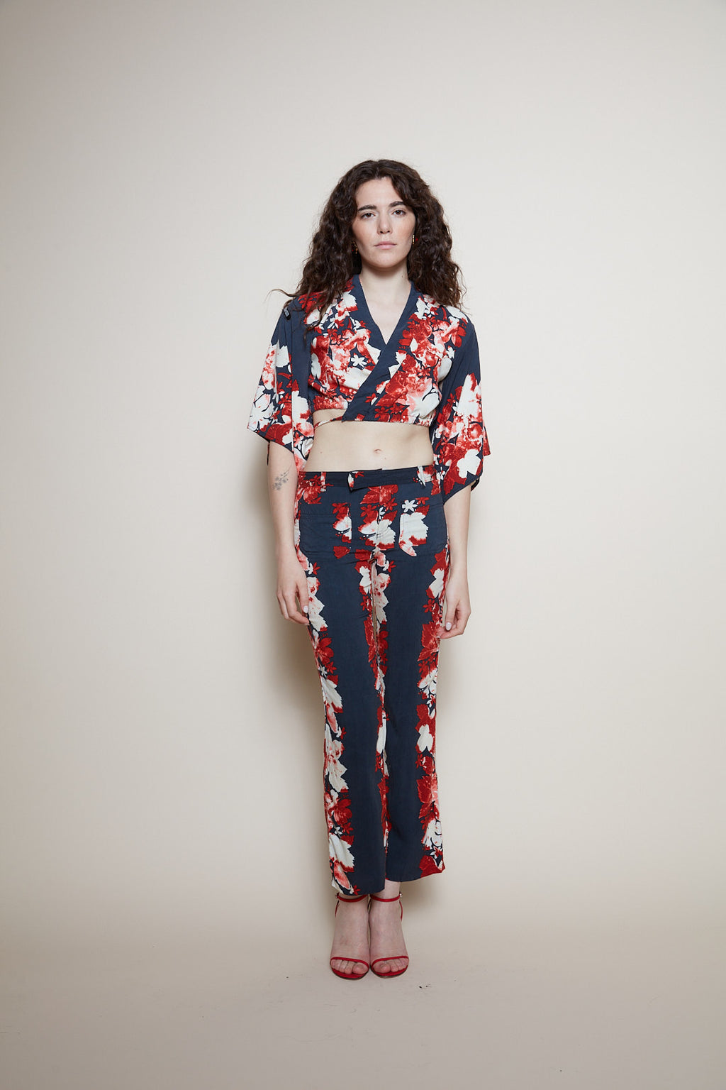 Jean Paul Gaultier 90s floral suit