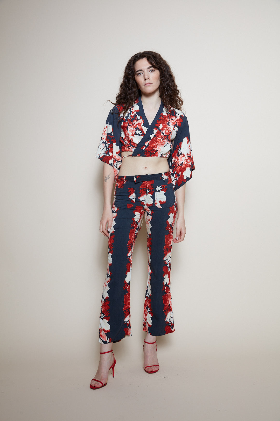 Jean Paul Gaultier 90s floral suit