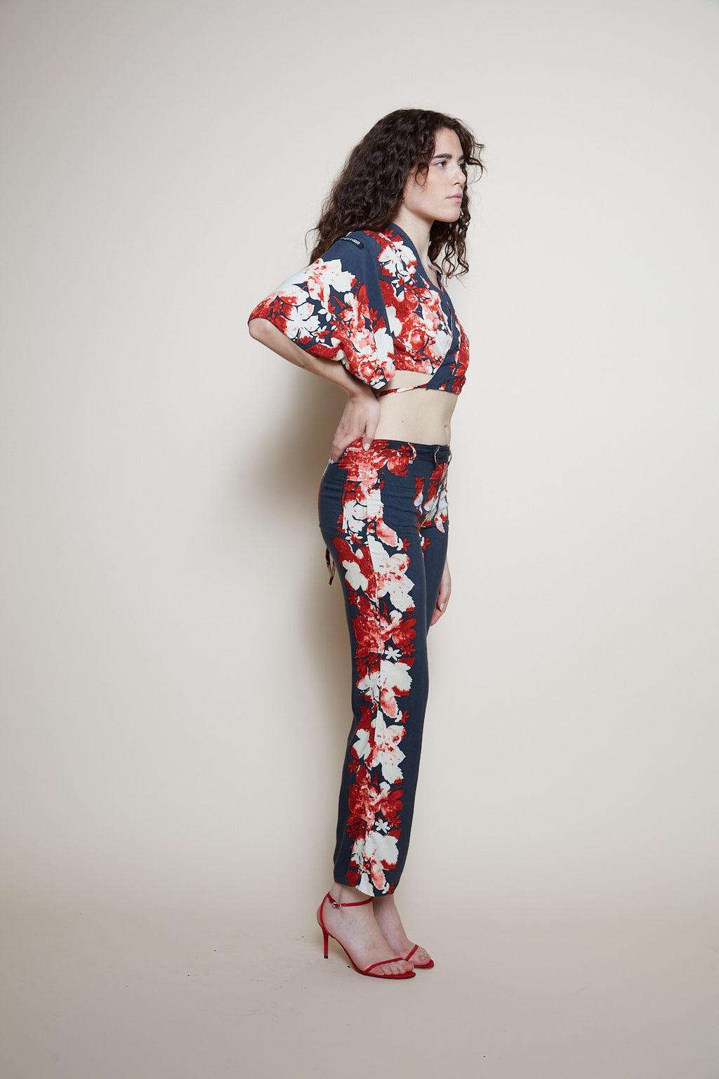Jean Paul Gaultier 90s floral suit