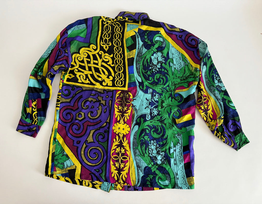 Gianni Versace men silk shirt 90s