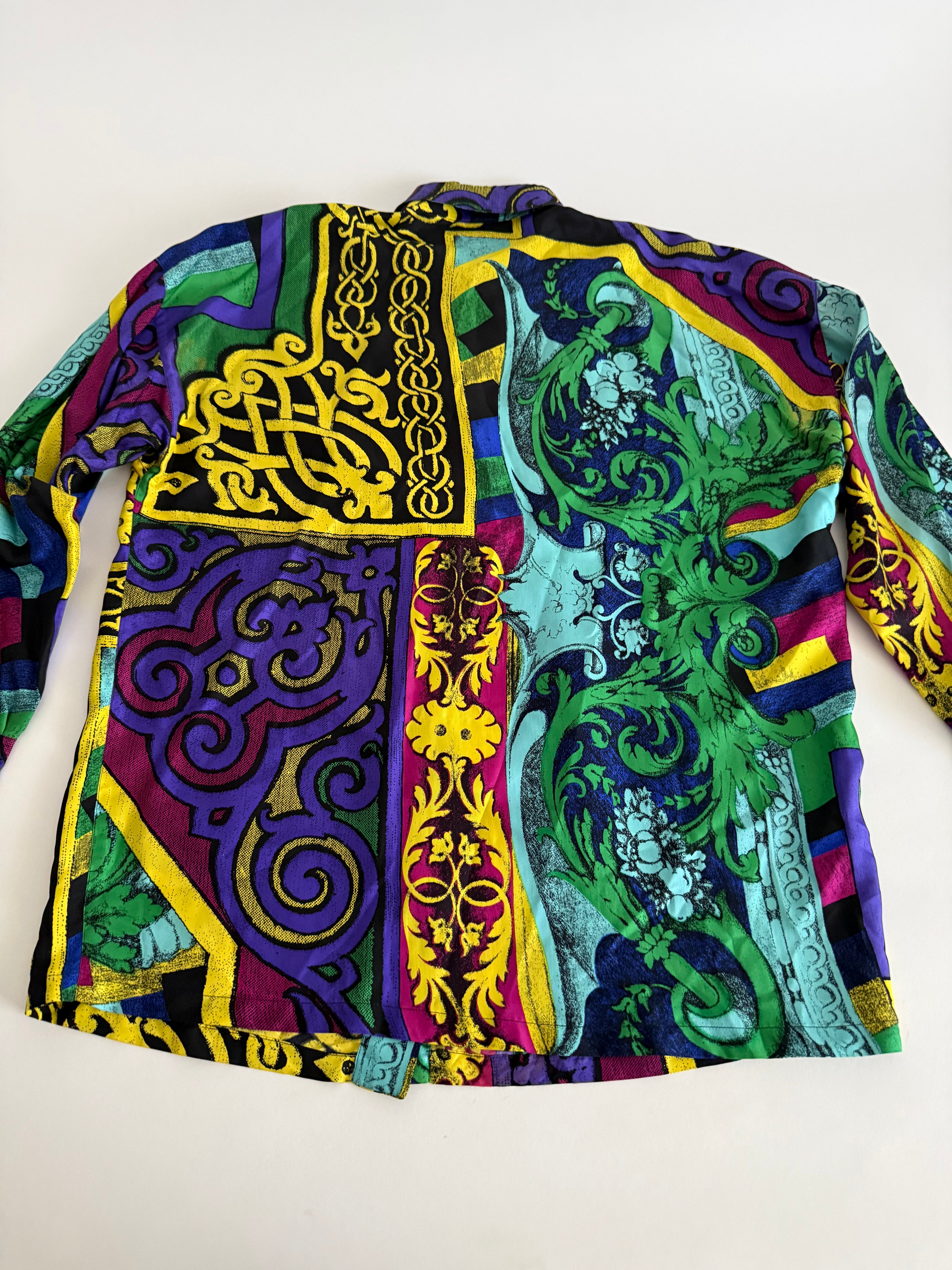Gianni Versace men silk shirt 90s