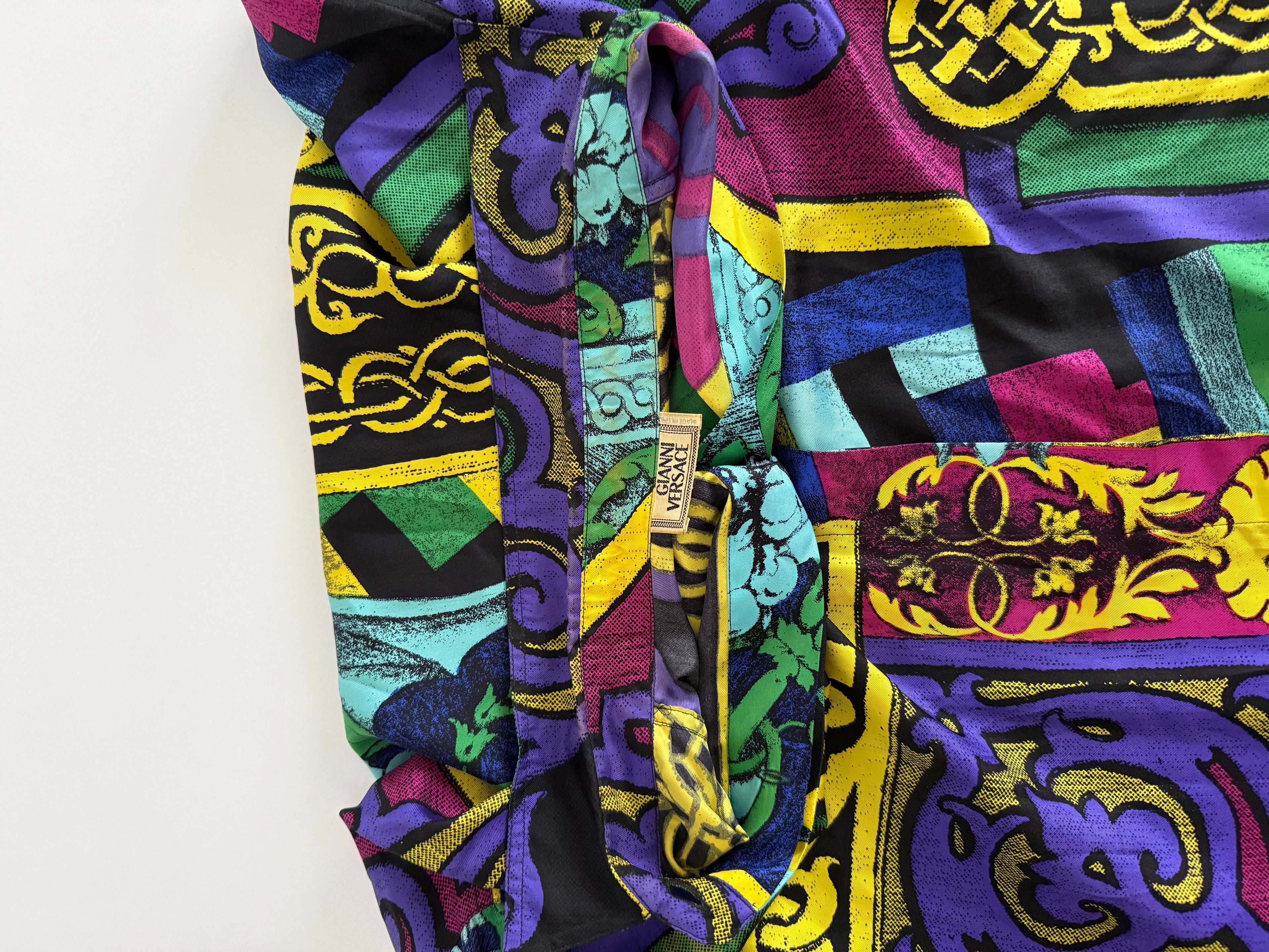 Gianni Versace men silk shirt 90s