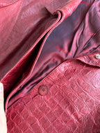 Roberto Cavalli FW 2000 Runway red cocco coat