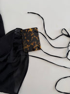 Alberta Ferretti silk black dress