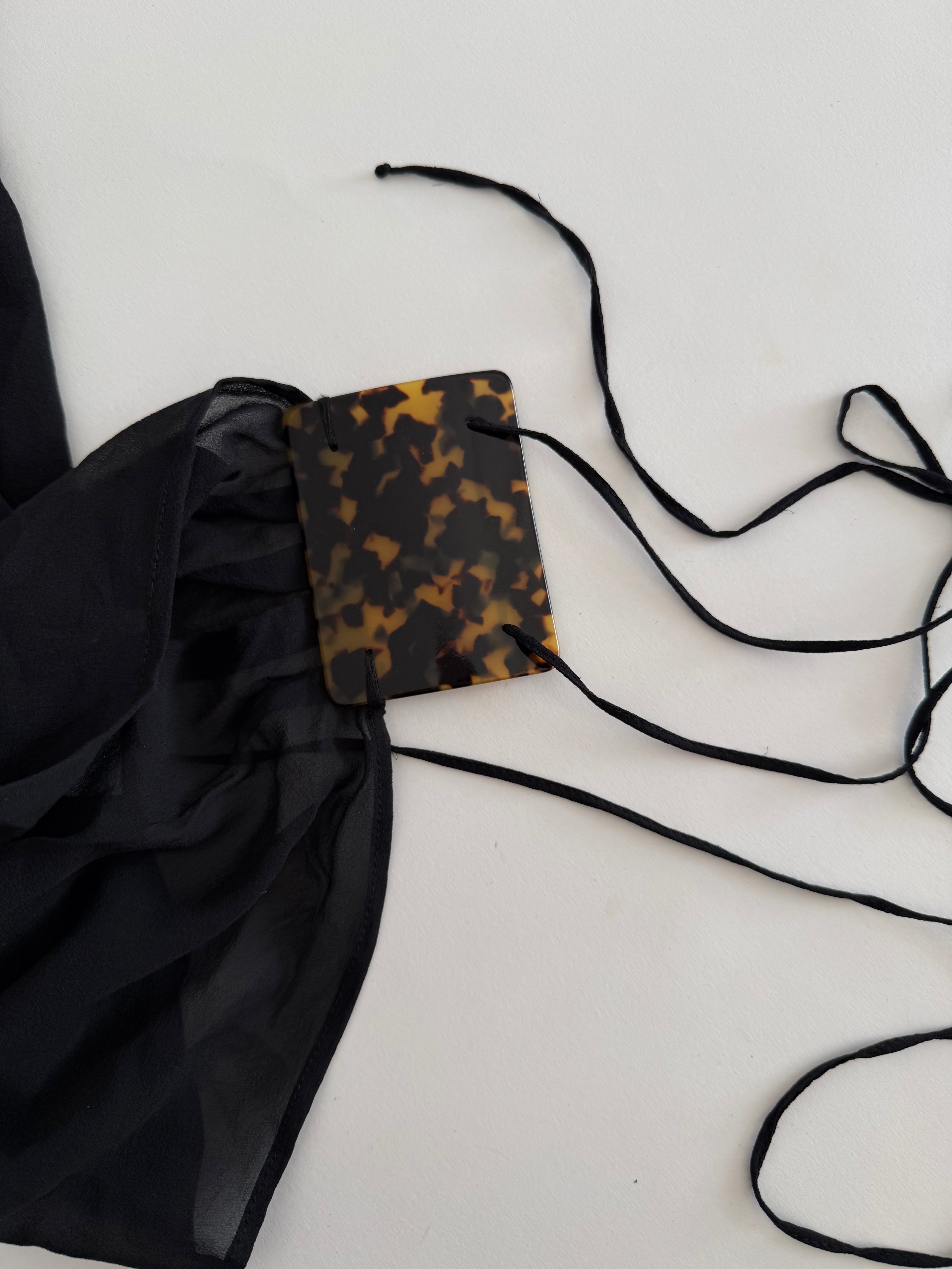 Alberta Ferretti silk black dress