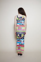 Rare John Galliano SS 2002 print "Formula 1"dress multicolor