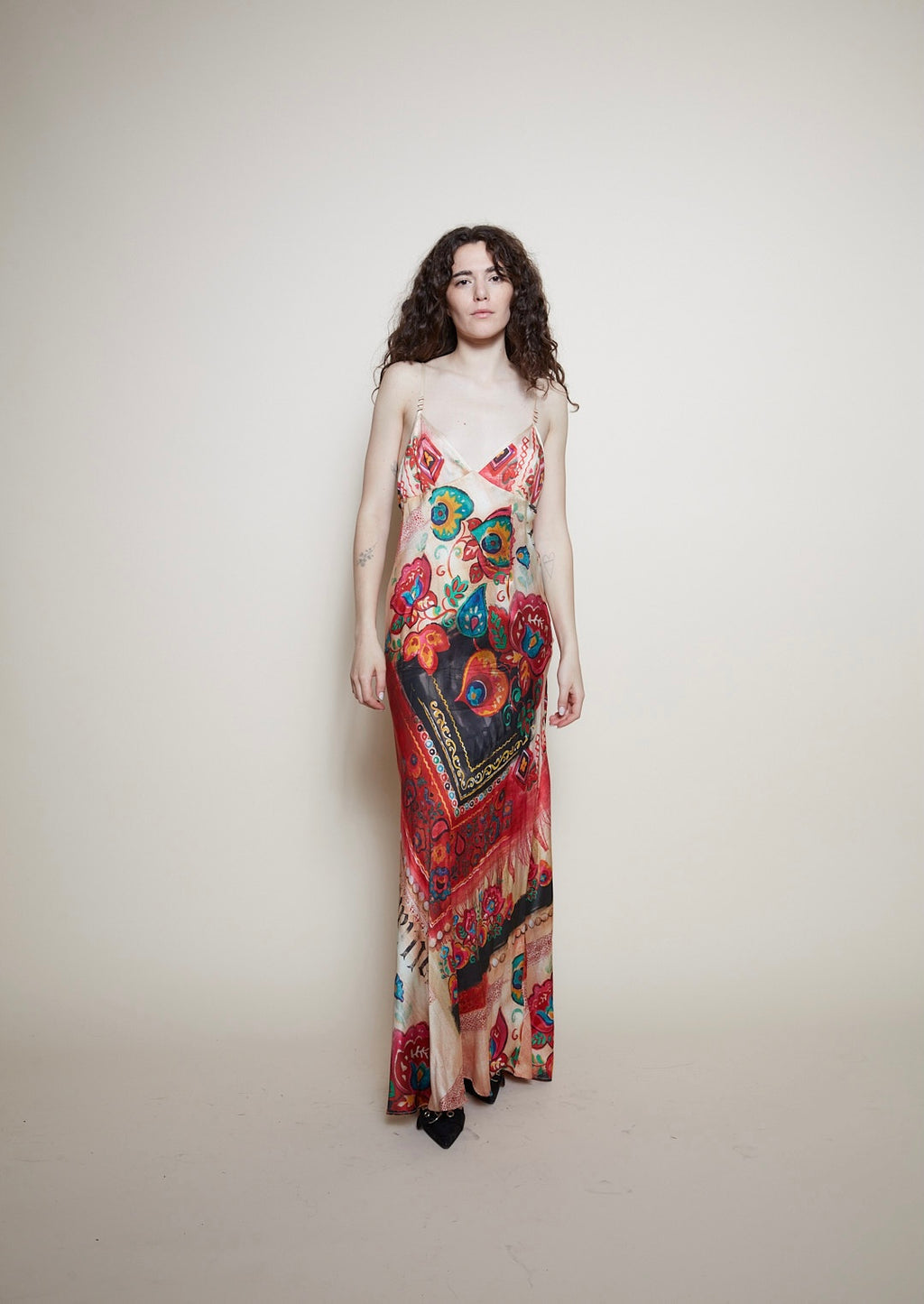 John Galliano paisley dress silk