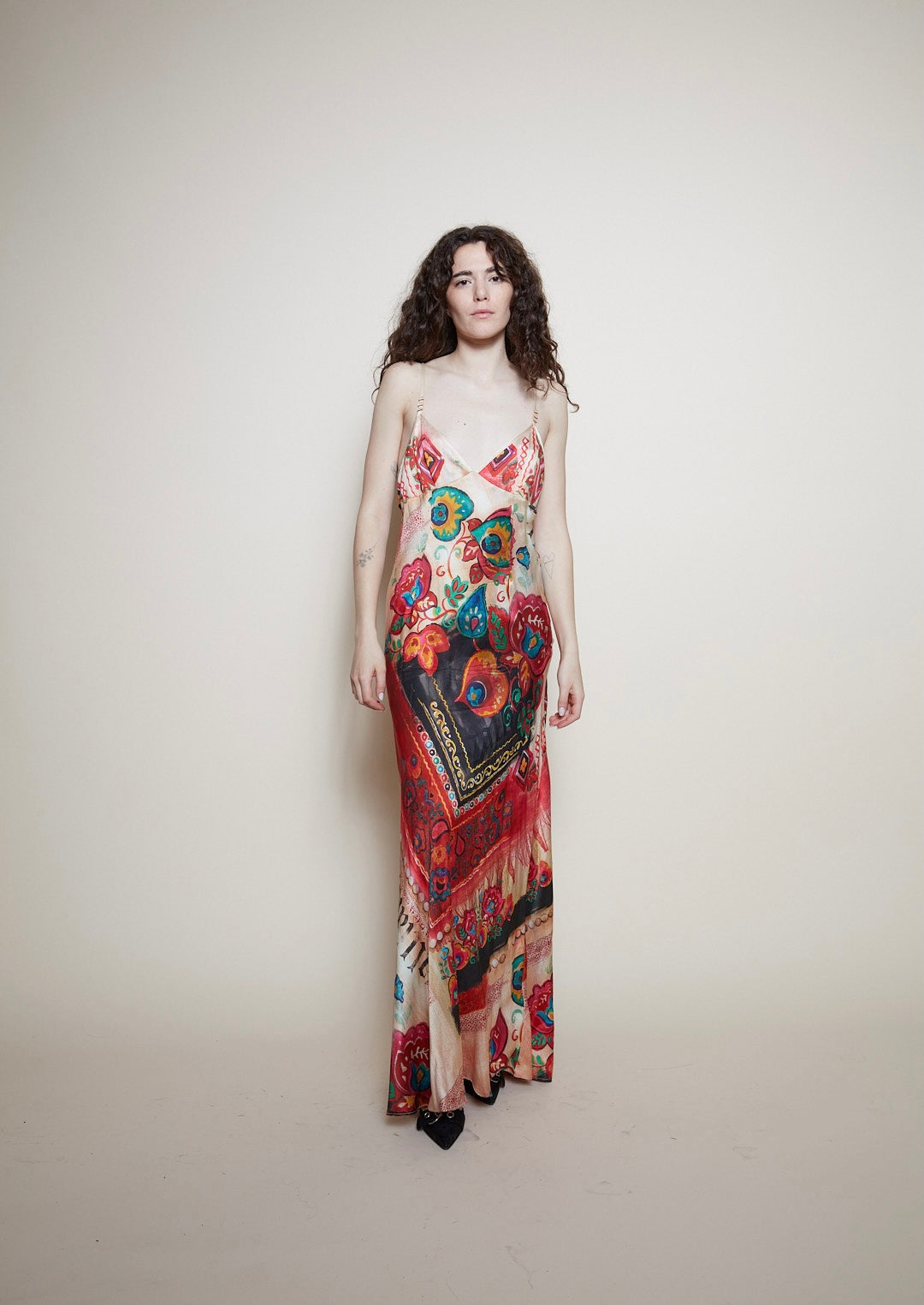 John Galliano paisley dress silk