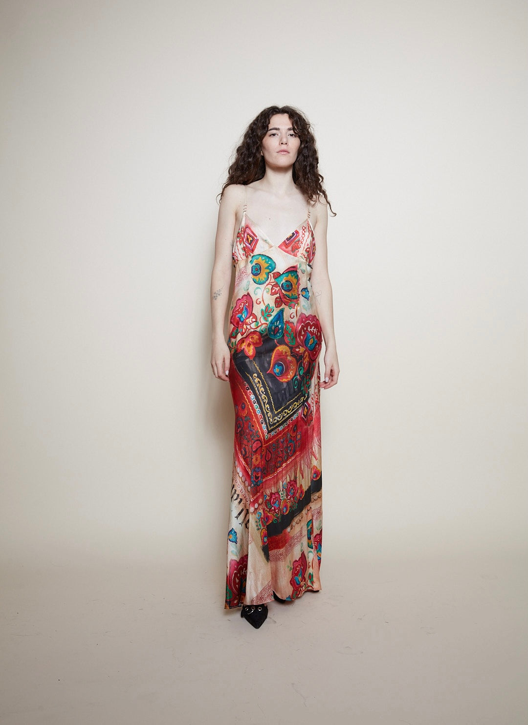 John Galliano paisley dress silk