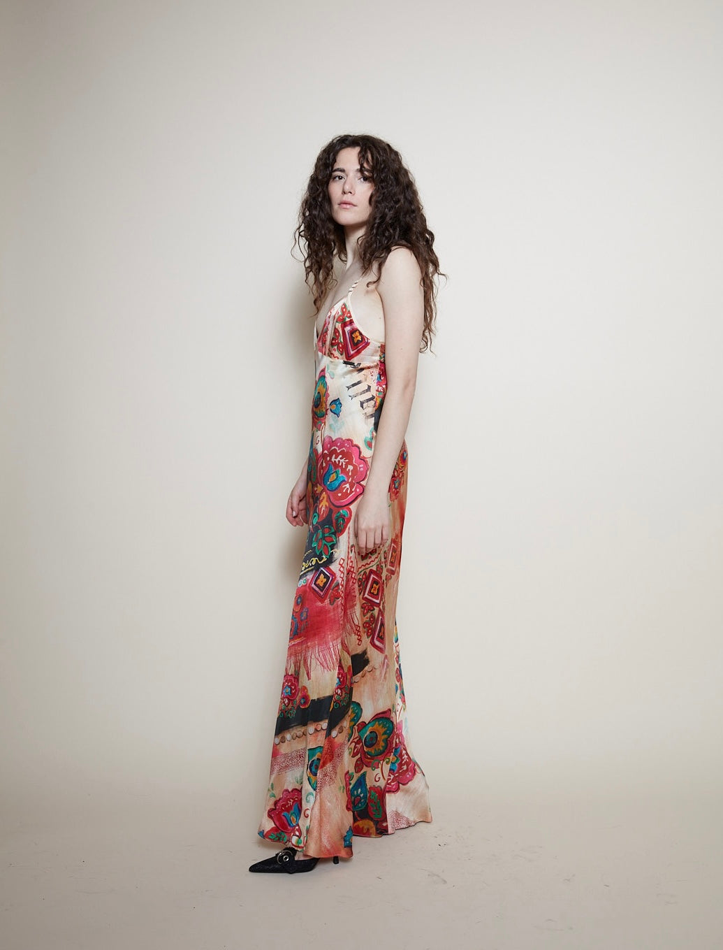 John Galliano paisley dress silk