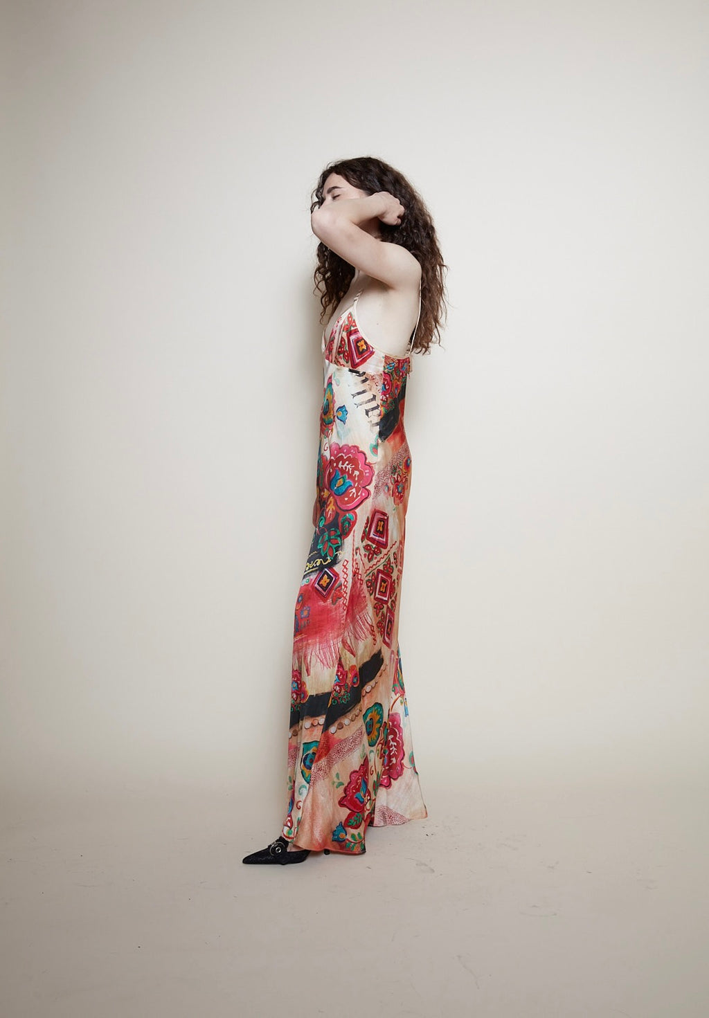 John Galliano paisley dress silk