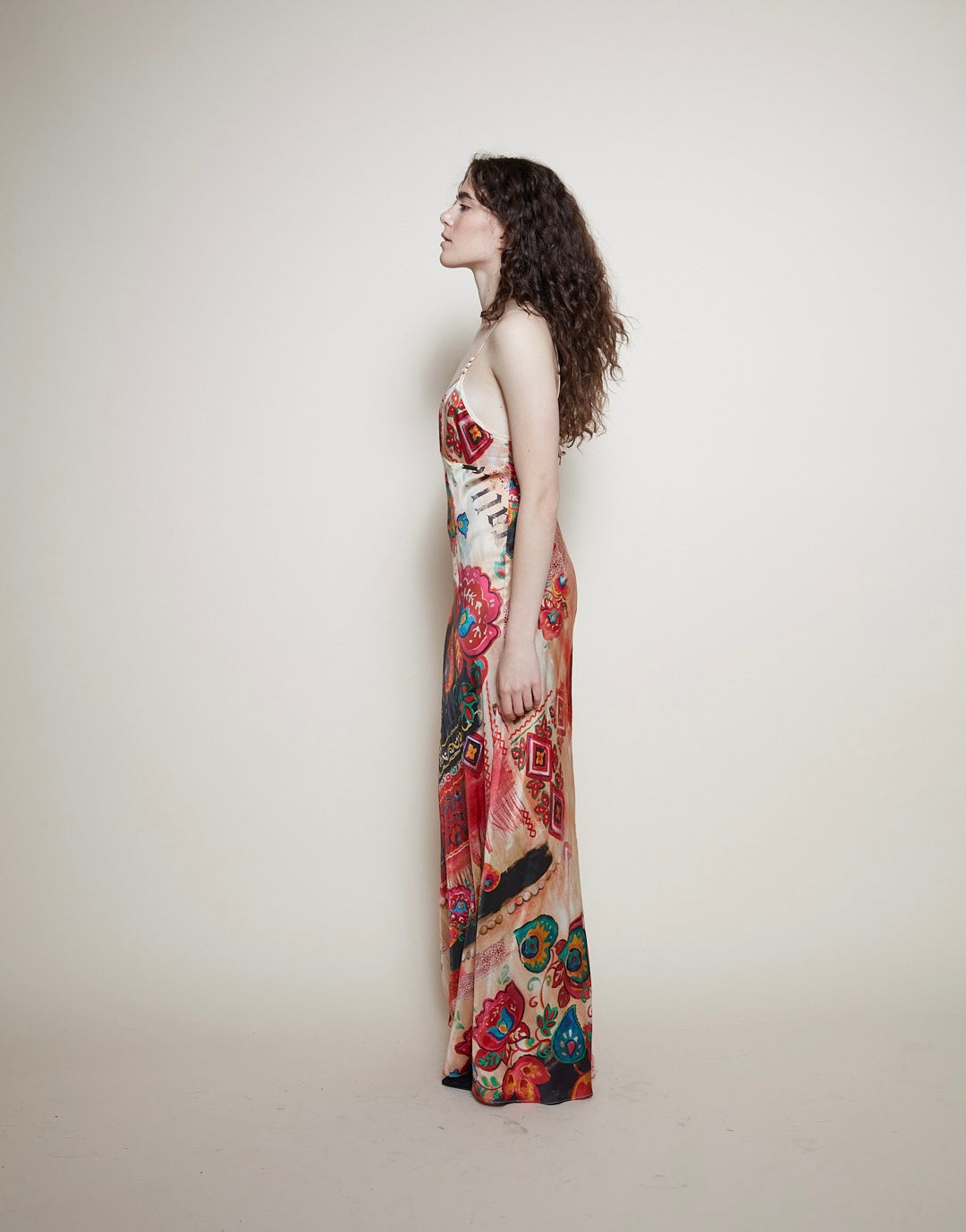John Galliano paisley dress silk