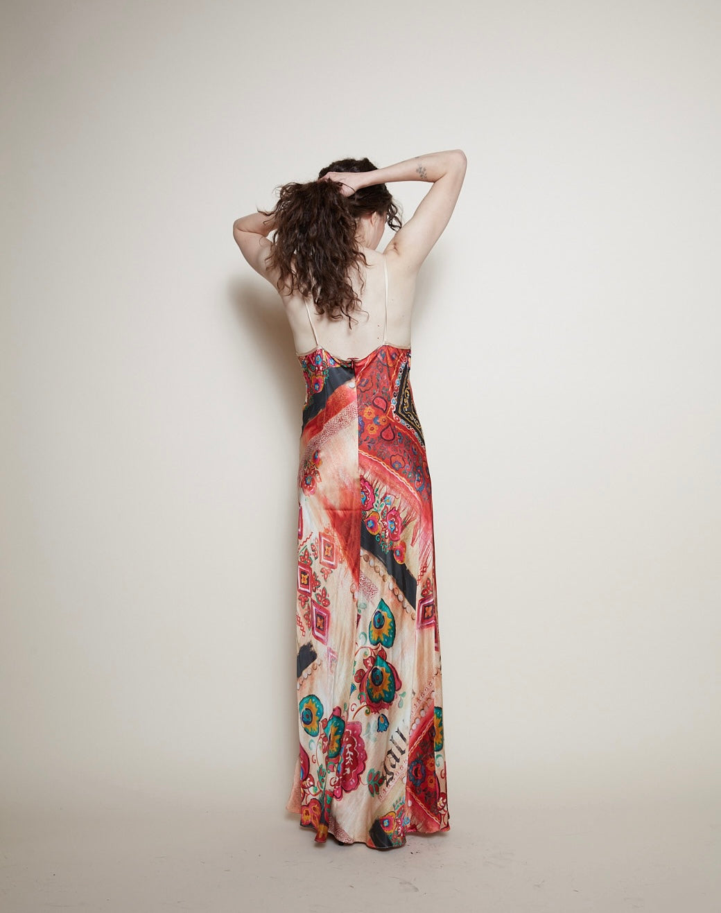 John Galliano paisley dress silk