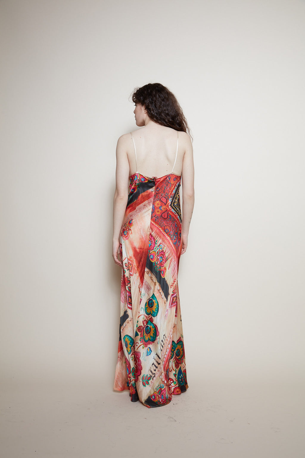 John Galliano paisley dress silk