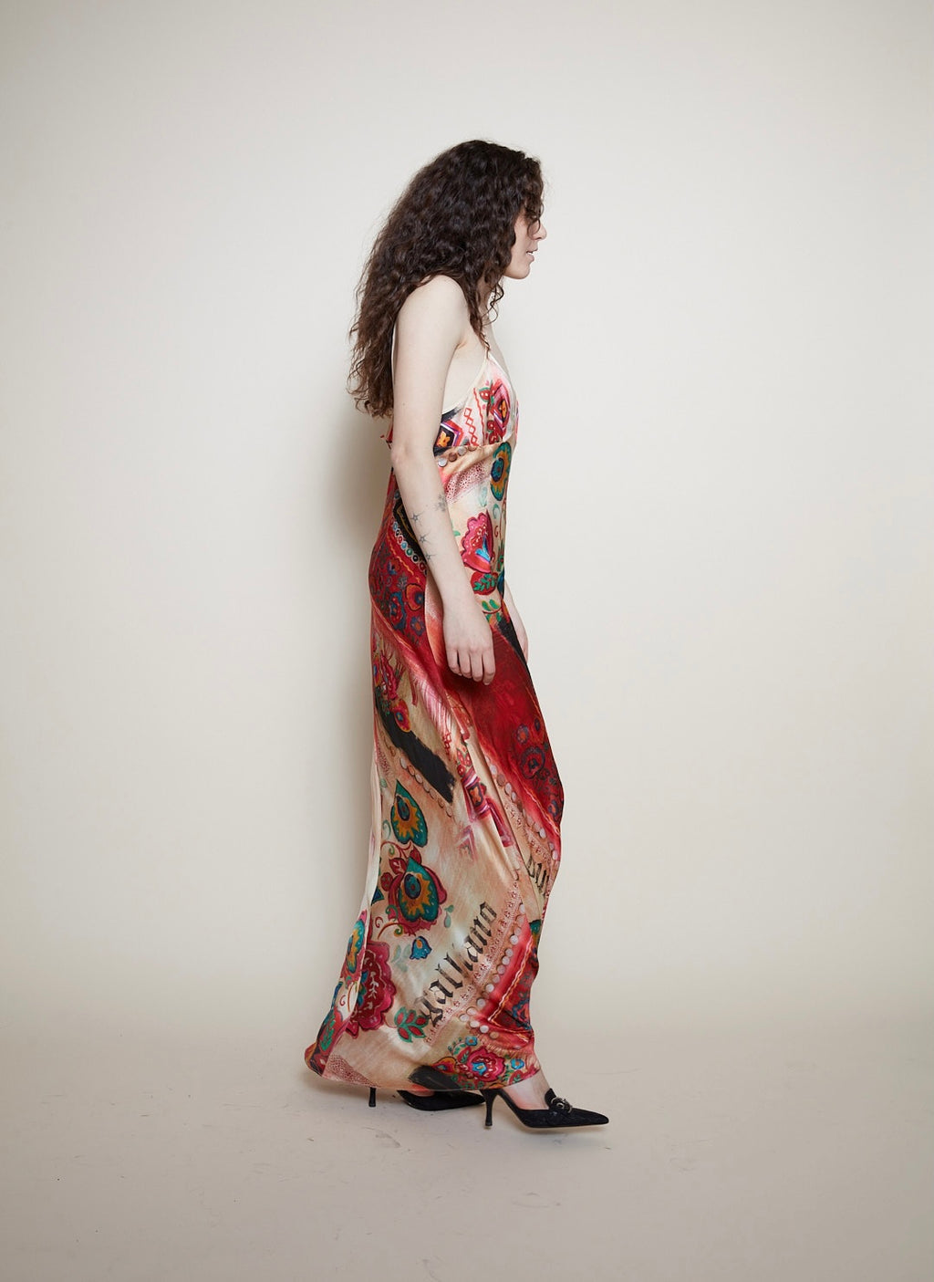 John Galliano paisley dress silk
