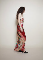 John Galliano paisley dress silk