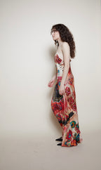 John Galliano paisley dress silk